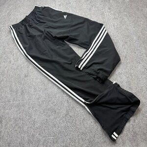 Adidas Windbreaker Track Pants Men S Black White 30" Ankle Zip 446796